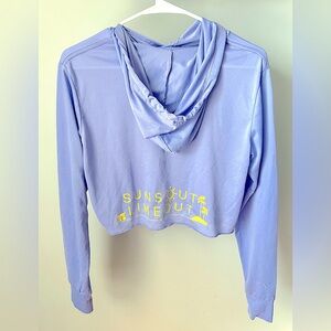 Cropped Hoodie / Lime Out “Suns Out Lime Out” / M